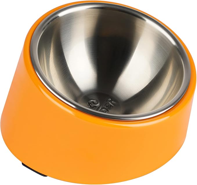 Comedero Ergonómico con Inclinación Avanzada y Plato de Acero Inoxidable