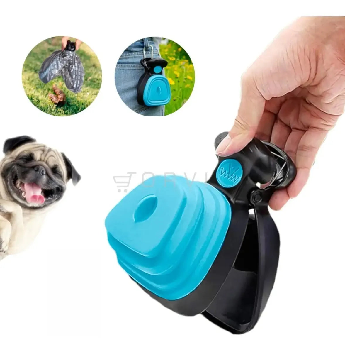 Recogedor de Excremento Portátil e Higiénico para Mascotas