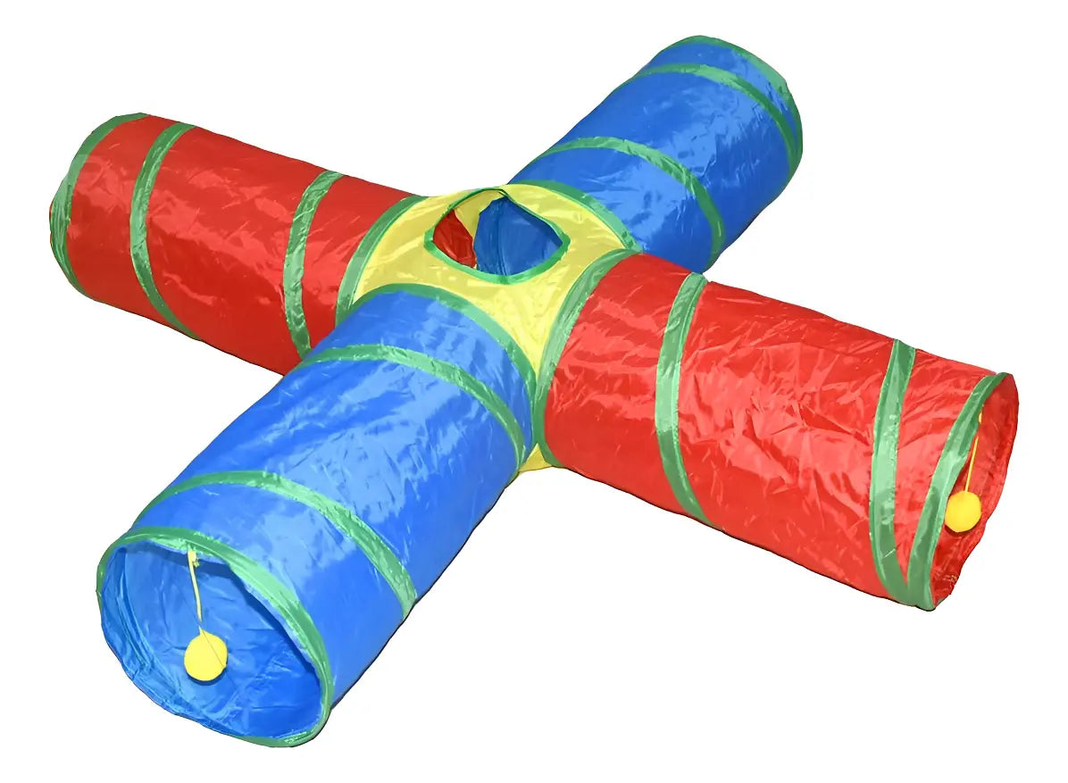 Túnel Interactivo Plegable de 4 Vías Estilo Arcoíris