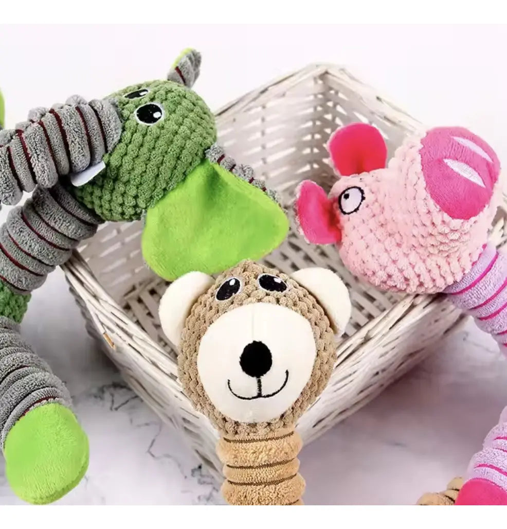 Peluche Juguete de Animales con Sonido y Textura Mordedor