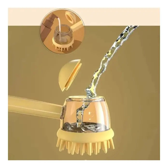 Cepillo de Baño Multifuncional con Mango y Dispensador de Champú