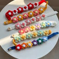 Gargantilla Collar Tejido en Crochet con Flores de Lana para Gatos y Perros Pequeños