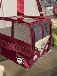 Bolso Transportador de Mascotas Premium con Ruedas y Diseño de Autobús Retro