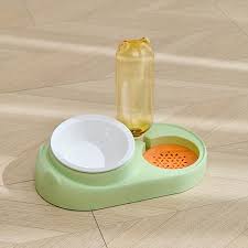 Estación de Alimentación Mixta con Comedero Ergonómico y Bebedero Automático de Sifón