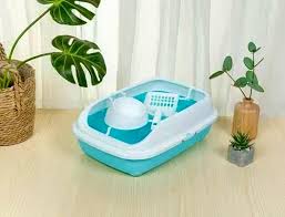 Kit Sanitario Todo en Uno: Arenero para Gatos con Comedero y Pala Integrados