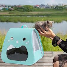 Maleta Morral de Transporte Panorámica con Ventilación para Gatos y Perros Pequeños