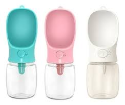 Bebedero Portátil Automático de 350ml con Dispensador Integrado Tipo Cuchara para Mascotas