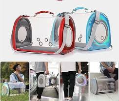 Maleta Guacal de Transporte Panorámica Holográfica con Ventilación para Gatos y Perros Pequeños
