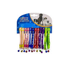 Collar X12 Ajustable con Cascabel y Estampado de Huellitas y Huesos para Perros Pequeños y Gatos