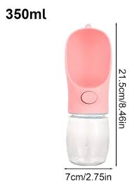 Bebedero Portátil Automático de 350ml con Dispensador Integrado Tipo Cuchara para Mascotas