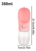 Bebedero Portátil Automático de 350ml con Dispensador Integrado Tipo Cuchara para Mascotas