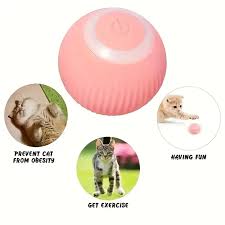 Pelota Interactiva Inteligente USB Antiestrés para Gatos con Movimiento Automático