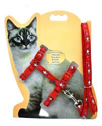 Set de Arnés de Paseo Ajustable en "H" con Correa para Gatos y Cachorros