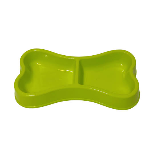 Comedero Doble en Alto Relieve con Forma de Huesito