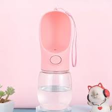 Bebedero Portátil Automático de 350ml con Dispensador Integrado Tipo Cuchara para Mascotas