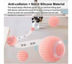 Pelota Interactiva Inteligente USB Antiestrés para Gatos con Movimiento Automático