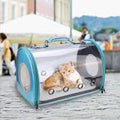 Maleta Guacal de Transporte Panorámica Holográfica con Ventilación para Gatos y Perros Pequeños