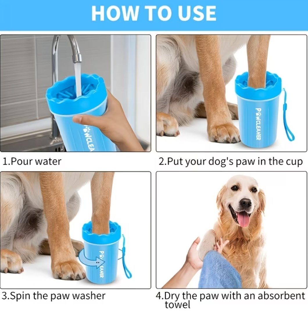Limpiador Portátil de Patas con Cerdas de Silicona